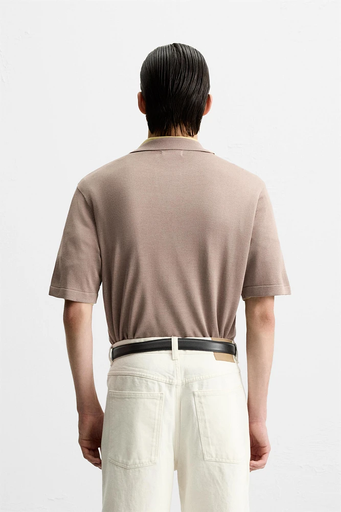 VISCOSE KNIT POLO SHIRT