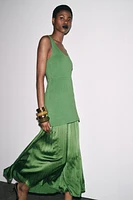 ROBE EN MAILLE PLISSÉE MATIÈRES VARIÉES