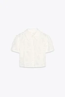 CHEMISE COURTE TEXTURÉE