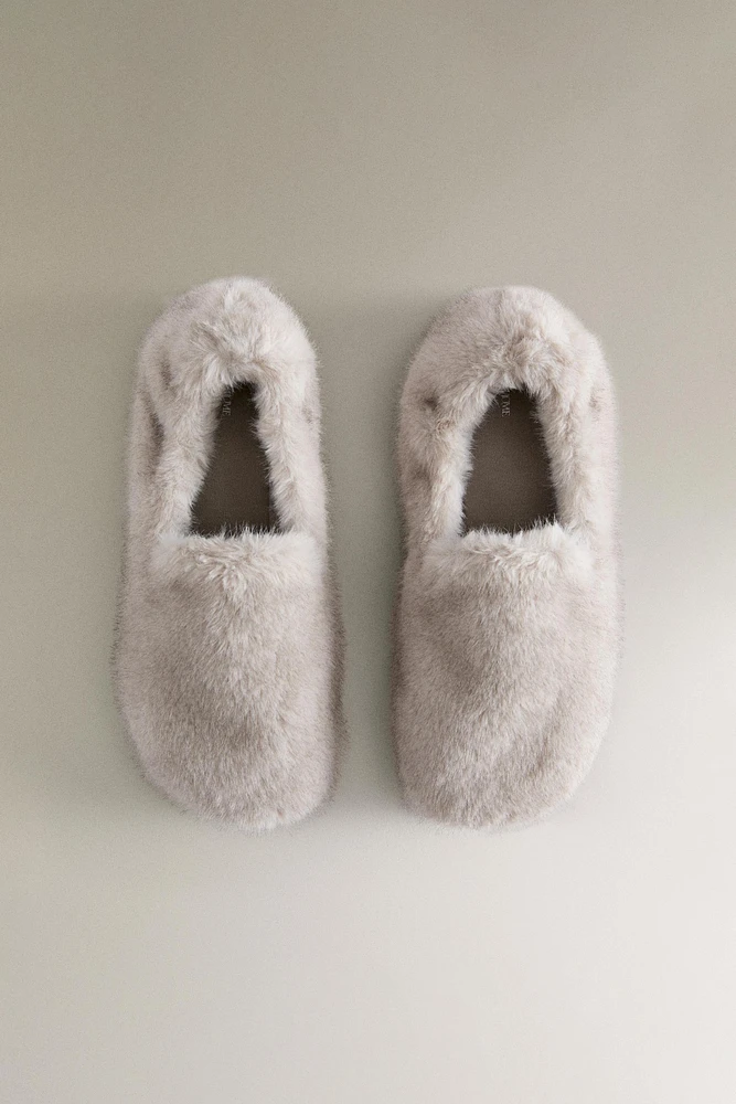 SOFT FAUX FUR LOAFERS