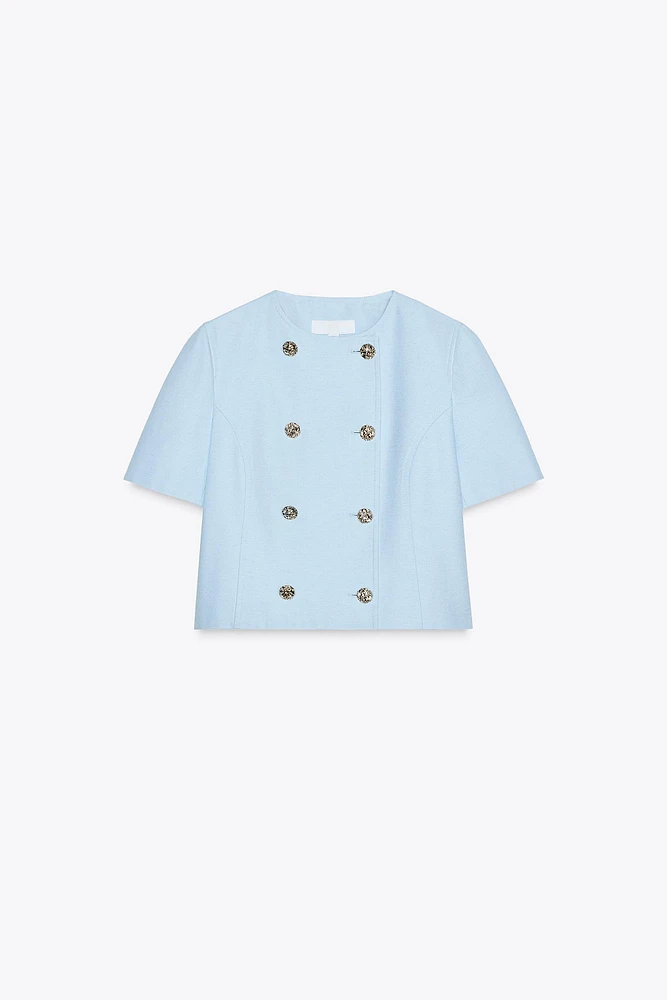 BLAZER CROISÉE MANCHES COURTES