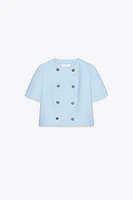 BLAZER CROISÉE MANCHES COURTES