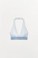 HALTER BRA WITH POLYAMIDE