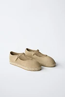 SUEDE JUTE BALLET FLATS