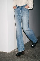ZW COLLECTION HIGH-WAISTED STRAIGHT LEG JEANS