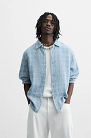 CHEMISE À CARREAUX EFFET PLISSÉ