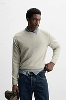 TEXTURED COTTON SWEATER