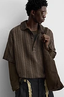 OPEN WEAVE POLO SHIRT