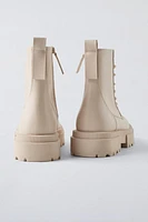 ECRU ANKLE BOOTS