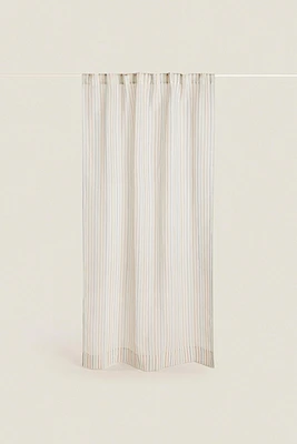 LOW OPACITY MULTICOLORED STRIPED CURTAIN