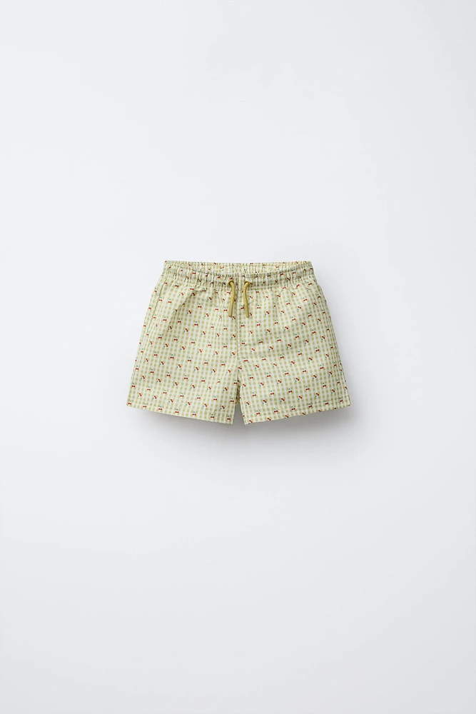 6-14 ANS/ SHORT DE BAIN CERISES