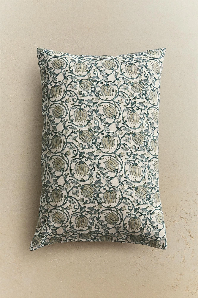HOUSSE DE COUSSIN FLEURS
