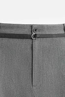 BELTED PLEATED PANTS