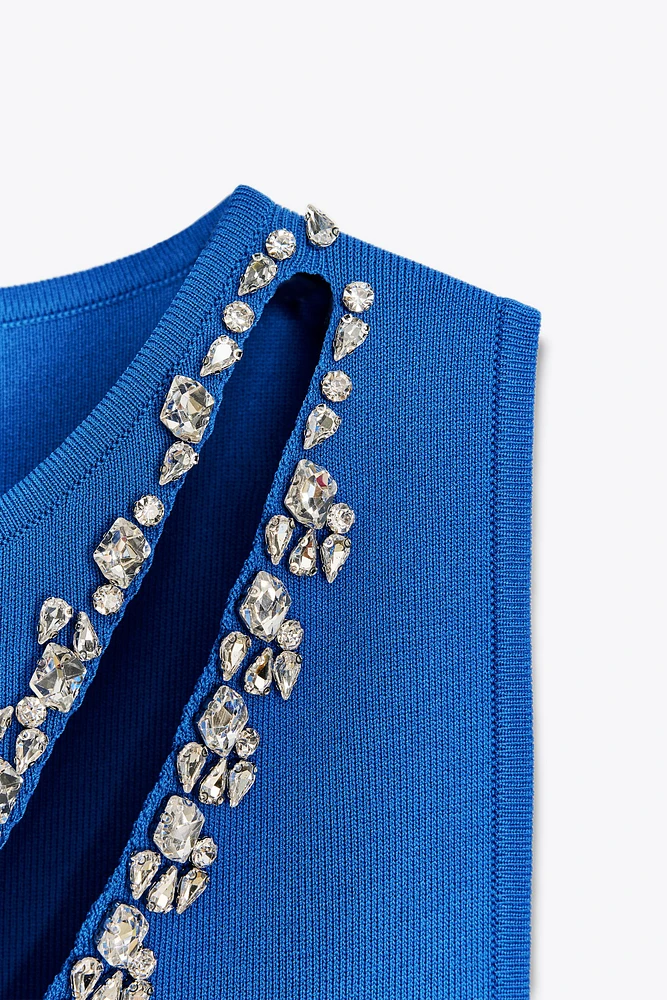 ROBE EN MAILLE AJOURÉE BIJOUX