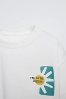 EMBROIDERED TEXT T-SHIRT