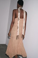 ZW COLLECTION EMBROIDERED ASYMMETRIC DRESS