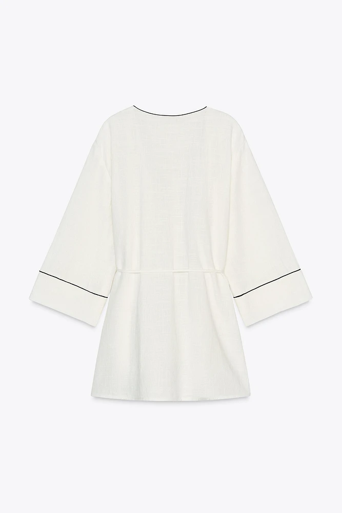 VESTE CROISÉE LISERÉS