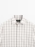Regular fit check 100% cotton shirt