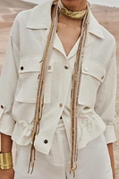 CHEMISE SAFARI COURTE MANCHE RETROUSSÉE