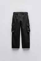 TWILL BARREL PANTS WITH POCKETS