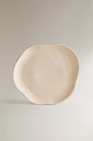ASSIETTE PLATE GRÈS IRRÉGULIER