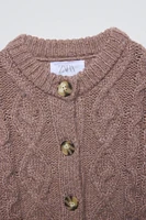 CABLE-KNIT CARDIGAN