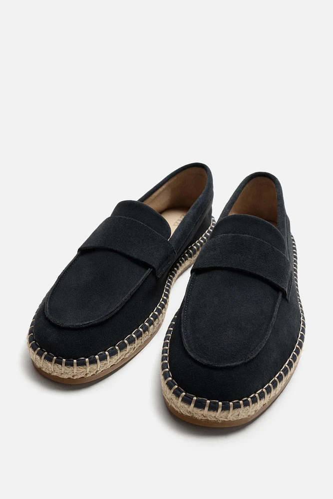ESPADRILLES MOCASSINS EN CUIR