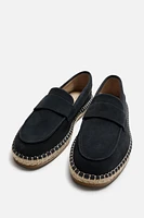 ESPADRILLES MOCASSINS EN CUIR