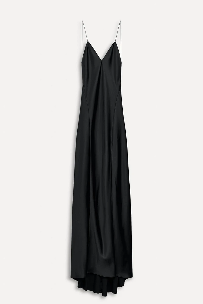 ROBE LONGUE SATINÉE 50E ANNIVERSAIRE