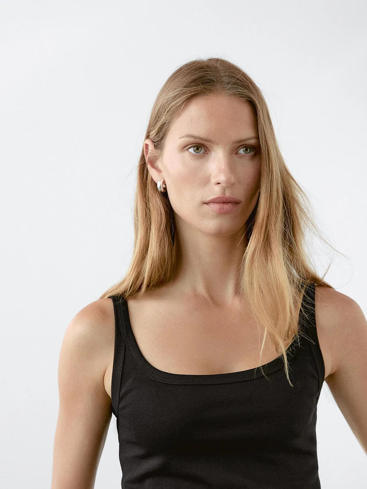 Cotton blend tank top