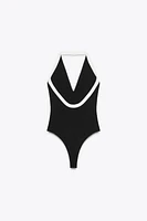 CONTRAST STRETCH BODYSUIT