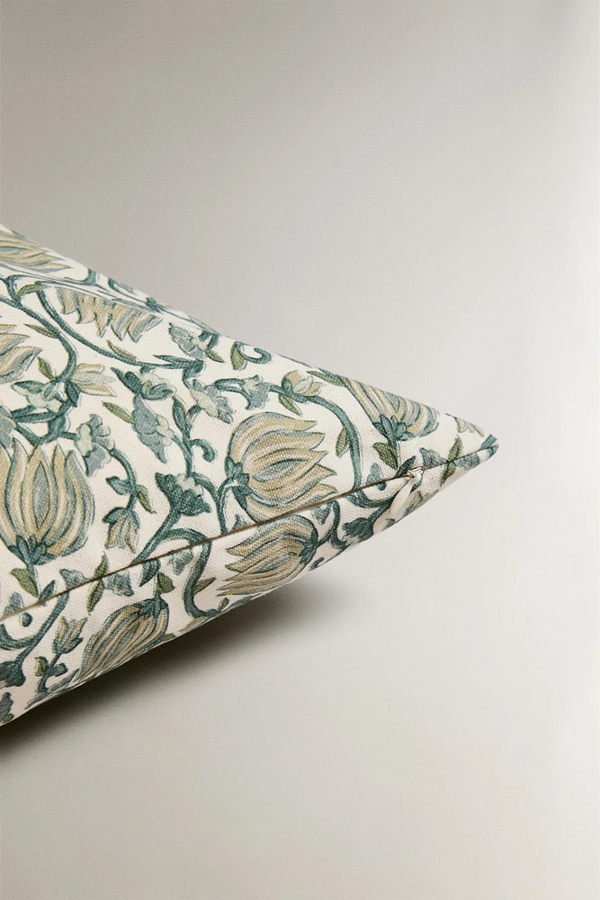 HOUSSE DE COUSSIN FLEURS