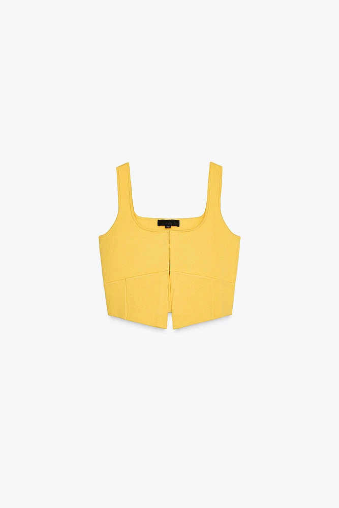 BASIC KNIT CROP TOP