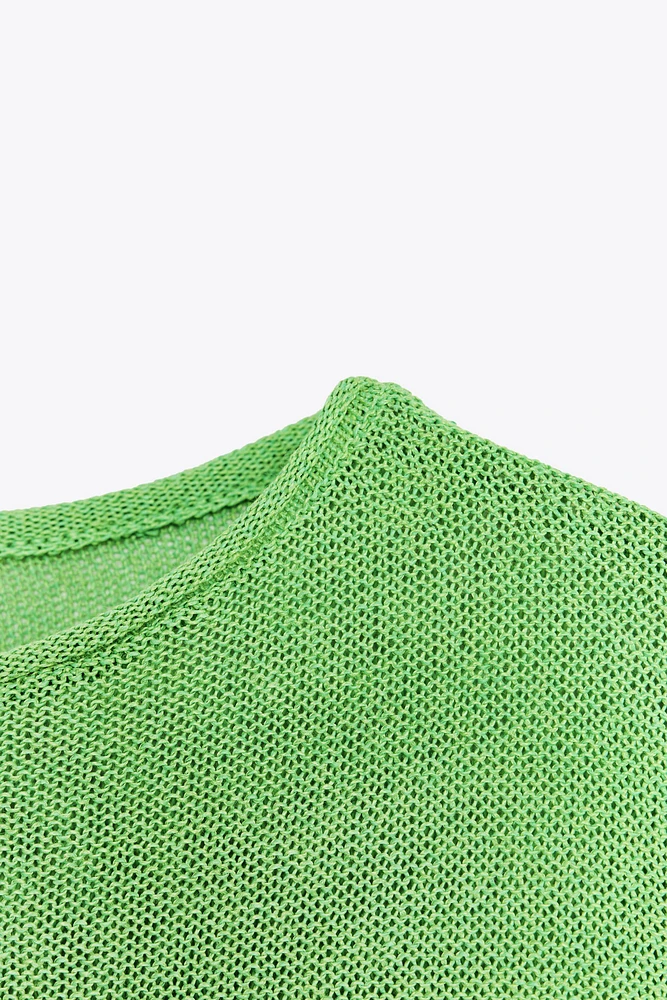 TOP EN MAILLE MANCHES LARGES