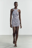 ROBE DRAPÉE À PAILLETTES