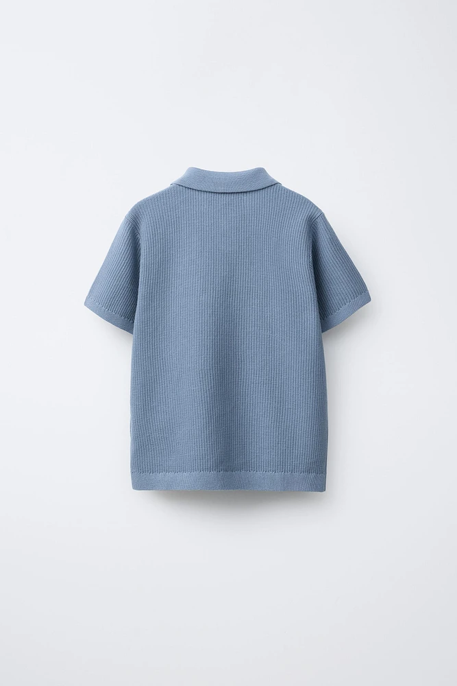 BASIC KNIT POLO SHIRT