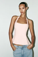 BOW HALTER TOP