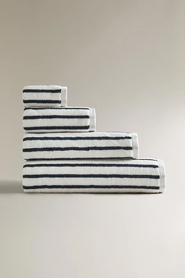SERVIETTE DE BAIN RAYURES GRAMMAGE ÉLEVÉ