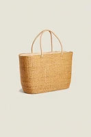 LARGE RAFFIA TOTE BAG