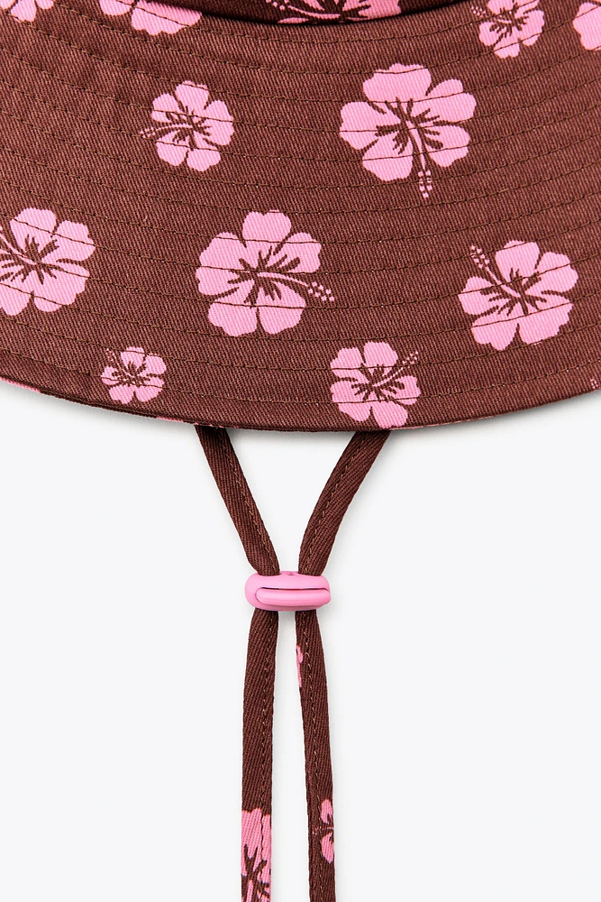 PALM TREE BUCKET HAT