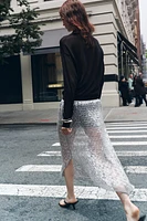 JUPE MIDI SEQUINS ZW COLLECTION