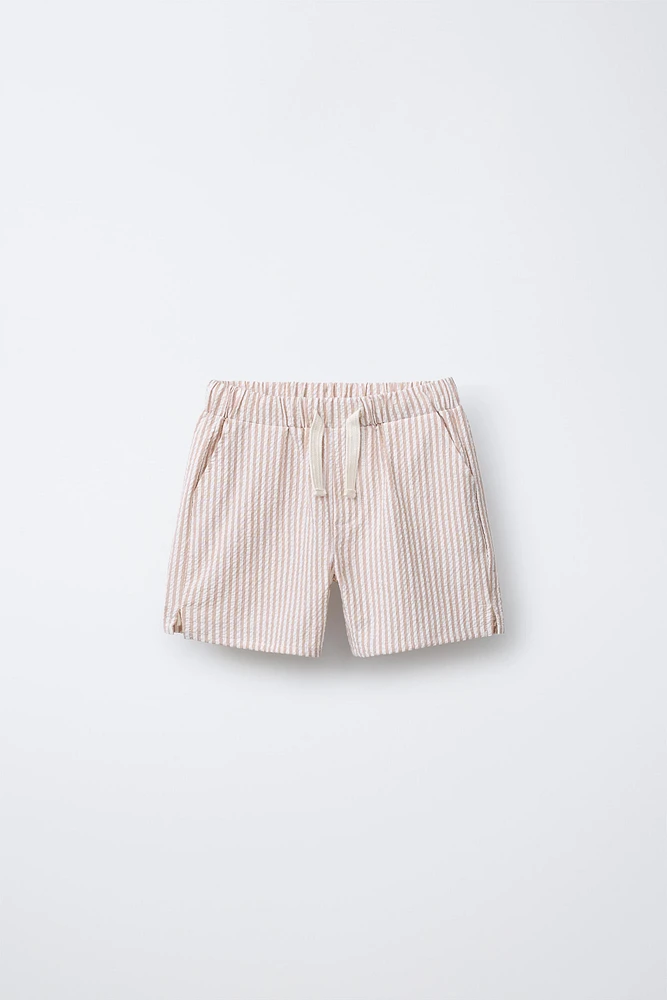 STRIPED SEERSUCKER SHORTS