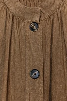 100% LINEN LONG OVERSHIRT ZW COLLECTION