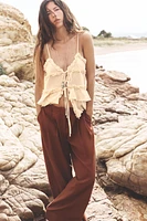 PANTALON LARGE À PINCES
