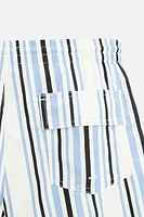 STRIPED REGULAR SWIMMING TRUNKS