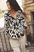 METALLIC THREAD PRINTED SHIRT