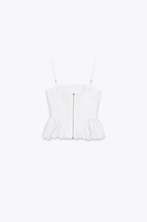 TOP EN POPELINE STYLE CORSET