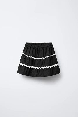 WAVE POPLIN SKORT