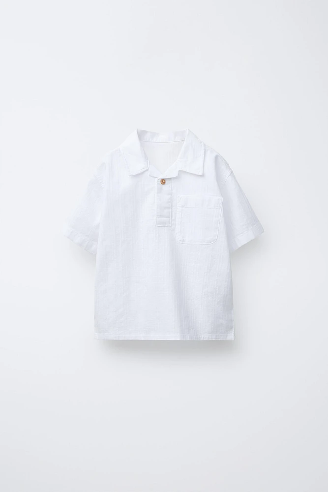 TEXTURED POLO SHIRT