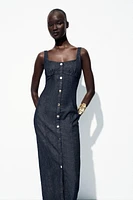 Z1975 STRAPPY DENIM MIDI DRESS
